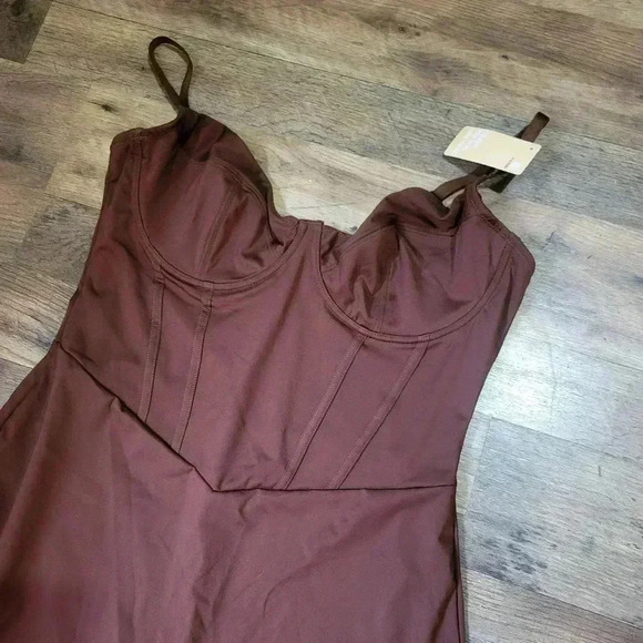 NWT Popilush Brown Corset Dress With Built In Shapewear Size XXL - Picture 4 of 11
